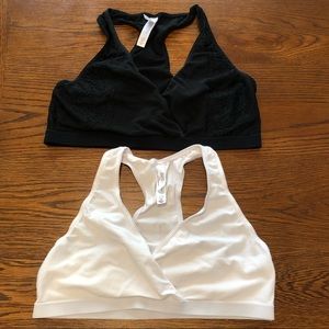 Nursing Maternity Bra Black and White - Large